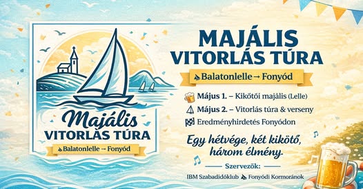 Majális vitorlás túra 2026
